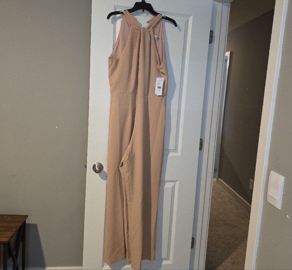 julia jordan Sleeveless Wide-Leg Jumpsuit in Beige Taupe - Picture 6 of 15